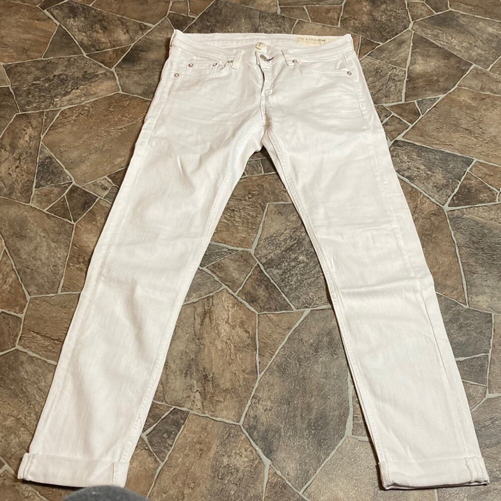 NWT Rag & Bone The Dre Boyfriend Skinny Jean Sz 26 in White - Picture 3 of 13